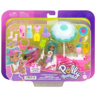 Polly Pocket Flamingo Motorsiklet ve Tropik Aksesuarlar Hwp24 - 1