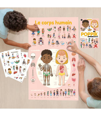 Poppik Discovery Sticker Poster Human Body Dıs011 - 3