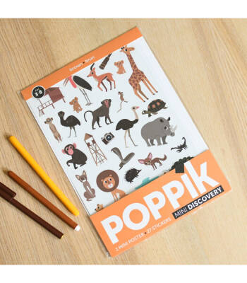 Poppik Mini Sticker Poster Brown Mın010 - 1