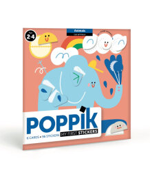Poppik My First Reusable Sticker Set Anımals Baby007 - Poppik