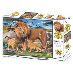 Prime 3D Aslan Ailesi 500 Parça Yetişkin Puzzle Prm/10161 - 1