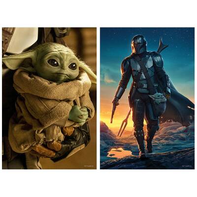 Prime 3D Lucas Star Wars Mandalorian 200 Parça İkili Puzzle Prm/10229 - 2