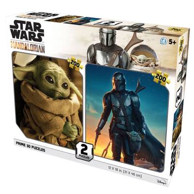 Prime 3D Lucas Star Wars Mandalorian 200 Parça İkili Puzzle Prm/10229 - 1