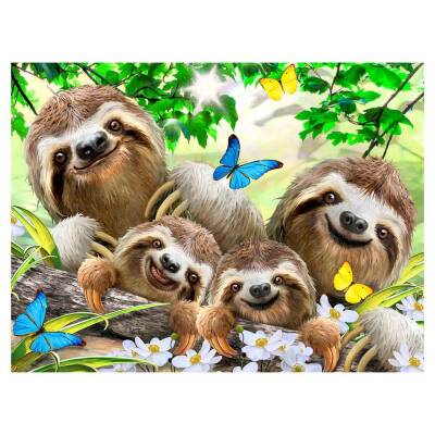 Prime 3D Tembel Hayvan Pelüş ve Selfie 48 Parça Puzzle Prm/15804 - 2