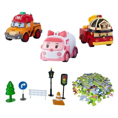Robocar Poli Gogo City Serisi - Amber, Roy, Mark Oyun Seti Poli/Zr-913 - 3