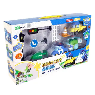 Robocar Poli Gogo City Serisi - Poli, Bucky, Helly Oyun Seti Poli/Zr-912 - 1