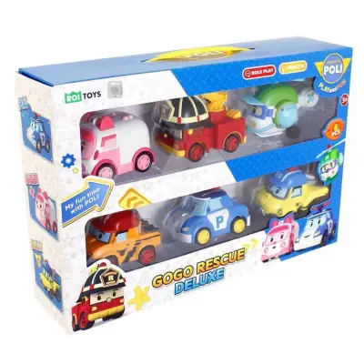 Robocar Poli Gogo Rescue Deluxe 6'Lı Set Polı/Zr-914 - 1