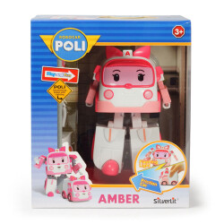 Robocar Poli Işıklı Transformers Robot Figür Amber 83095 - 1