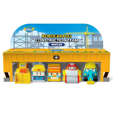 Robocar Poli Mini İnşaat Araçları 5'Li Set Polı/Mrt-761 - 1