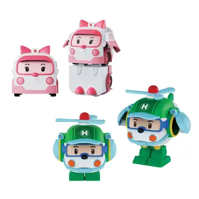 Robocar Poli Mini Transforming Kasabanın Kurtarma Araçları 4'Lü Set Polı/Mrt-674 - 2