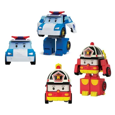 Robocar Poli Mini Transforming Kasabanın Kurtarma Araçları 4'Lü Set Polı/Mrt-674 - 3