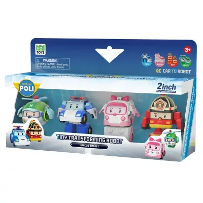 Robocar Poli Mini Transforming Kasabanın Kurtarma Araçları 4'Lü Set Polı/Mrt-674 - 1
