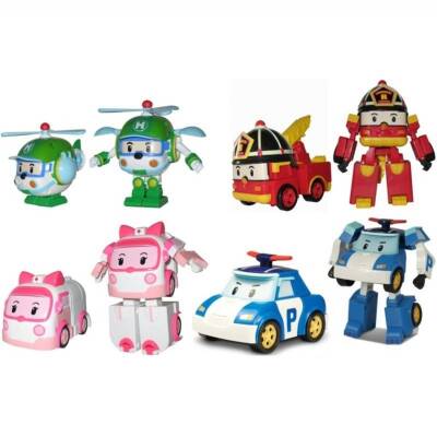 Robocar Poli Transformers Robot Figürler 4 Asorti Polı/83158 - 2