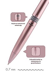 Serve Bold Mekanik Uçlu Kalem 07 Mm Metalik Roze - 2