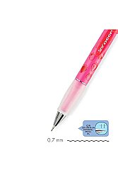 Serve Deep Çilek Desenli Mekanik Uçlu Kalem 0.7 Mm Fosforlu Pembe - 3