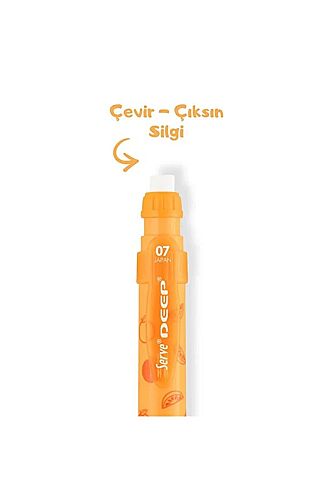 Serve Deep Portakal Desenli Mekanik Uçlu Kalem 0.7 Mm Fosforlu Turuncu - 2