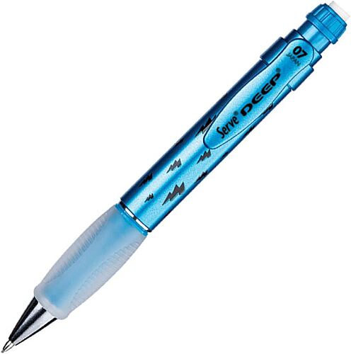 Serve Deep Şimşek Desenli Mekanik Uçlu Kalem 0.7 Mm Metalik Mavi - 1
