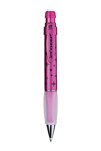 Serve Deep Yıldız Desenli Mekanik Versatil Kalem 0.7 Mm Metalik Pembe - 1