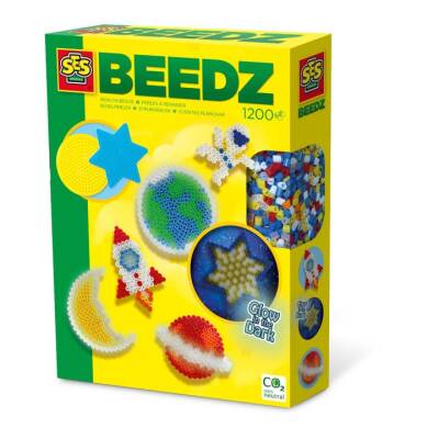 Ses Creative Beedz- Ütü Boncuk Seti - Karanlıkta Parlayan Yıldızlar - Yeni Sc006302 - 1