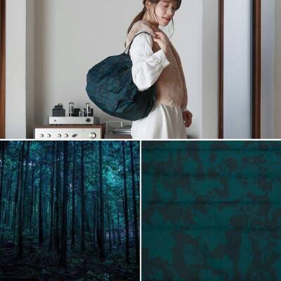 Shupatto Compact Bag Katlanır Çanta - M - Deep Forest S489DF - 4