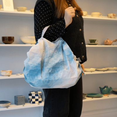 Shupatto Compact Bag Katlanır Çanta - M - Sea of Clouds S489SC - 4