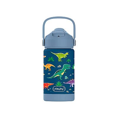 Sipnjoy Flipsip Çocuk Termosu Pipetli Suluk (360 ml )- Dino Roar - 1