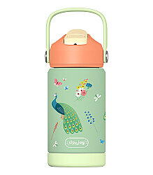 Sipnjoy Flipsip Çocuk Termosu Pipetli Suluk (360 ml) - Peacock Queen - Sipnjoy