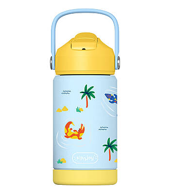 Sipnjoy Flipsip Çocuk Termosu Pipetli Suluk (360 ml) - Snappy Croc - 1