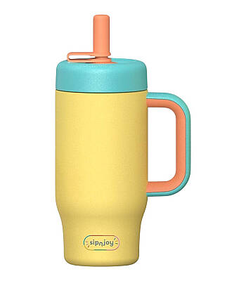 Sipnjoy Handlehug Tumbler Termos Pipetli Suluk (550 ml) - Limon - 1