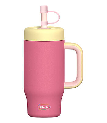 Sipnjoy Handlehug Tumbler Termos Pipetli Suluk (550 ml) - Pembe - 1