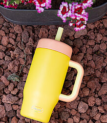 Sipnjoy Handlehug Tumbler Termos Pipetli Suluk (550 ml) - Sarı - 3