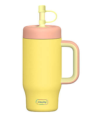 Sipnjoy Handlehug Tumbler Termos Pipetli Suluk (550 ml) - Sarı - 1