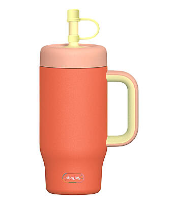Sipnjoy Handlehug Tumbler Termos Pipetli Suluk (550 ml) - Turuncu - 1