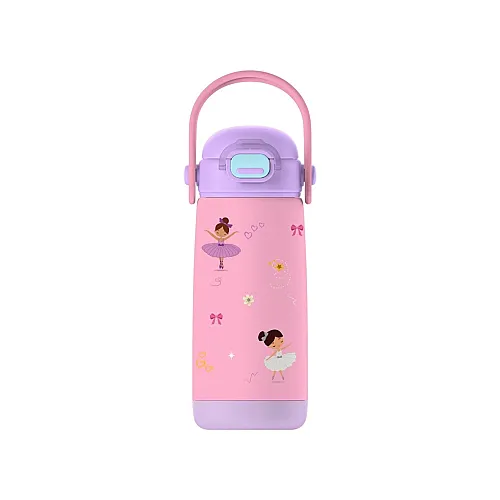 SipnJoy SipSquad Plus Çocuk Su Termosu (480 ml) - Ballerina Sparkle - 4