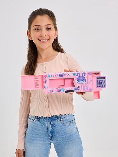 Smiggle All Stars Açılır Kalem Kutusu Pembe 456111 - 3