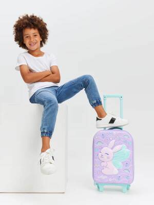 Smiggle Blast Off Junior Tavşan Desenli Çekçek Okul Çantası Lila  452875 - 5