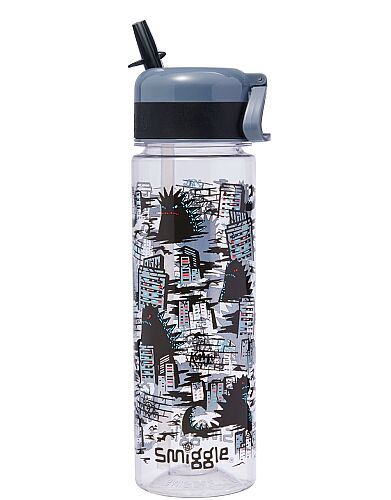 Smiggle Bright Eyes Plastik Suluk 650 ml Gri 457627 - 1