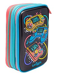Smiggle Dynamic Üç Bölmeli Sert Kapaklı Kalem Kutusu Siyah 454635 - 3