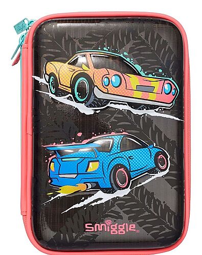 Smiggle Dynamic Üç Bölmeli Sert Kapaklı Kalem Kutusu Siyah 454635 - 1
