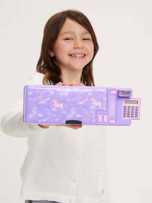 Smiggle Eclipse Pop Out Hesap Makineli Otomatik Kalem Kutusu Lila 456643 - 3