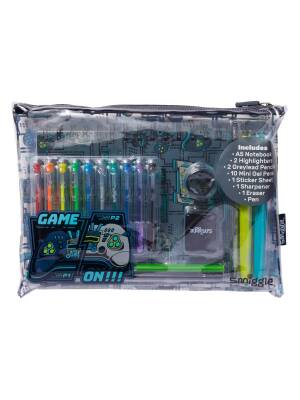 Smiggle Epic Adventures A5 Çizgili Defterli Kırtasiye Hediye Seti Gri 482229 - 2
