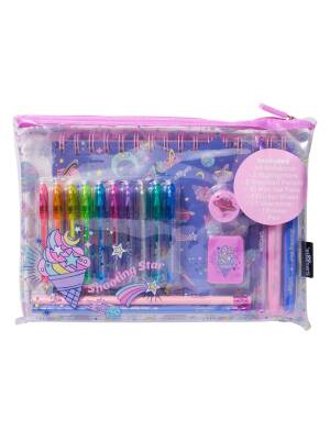 Smiggle Epic Adventures A5 Çizgili Defterli Kırtasiye Hediye Seti Mor 482229 - 1