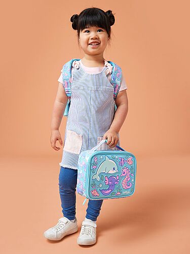 Smiggle Little Journeys Mini Kare Beslenme Çantası Aqua 458129 - 3