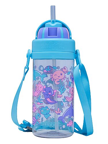 Smiggle Little Journeys Mini Plastik Suluk 400 ml Aqua 458385 - 1