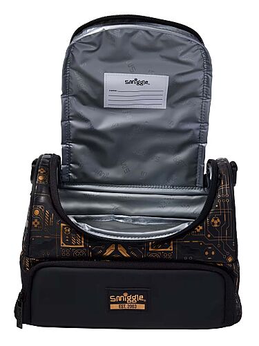 Smiggle Livewire Çift Katlı Beslenme Çantası Siyah 456844 - 2