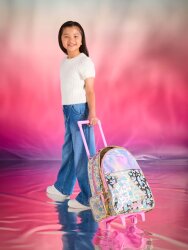 Smiggle Radiant Işıklı Tekerlekli Çekçekli Kız Çocuk Sırt Çantası 456898 - 5