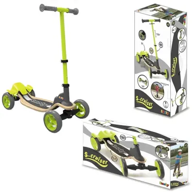 Smoby S-Cruiser Ahşap 4 Tekerlekli Scooter 7600750700 - 1