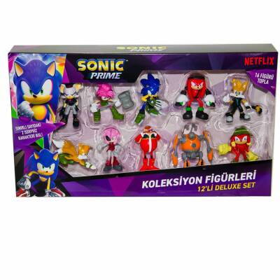 Sonic 12'li Figür Set Asorti (2 Sürpriz Figür) PMI/SON2080 - 1