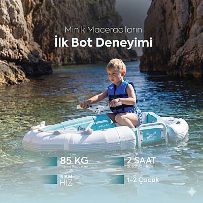 Darth Craft Splash Elektrikli Çocuk Teknesi / Şişme Bot Splash - BL - 2