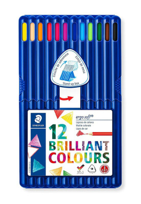 Staedtler Ergosoft Üçgen Kuru Boya 12'li 157 Sb12 - Staedtler